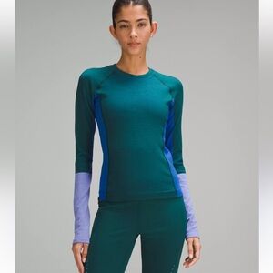 Lululemon keep the heat thermal long sleeve color block top
